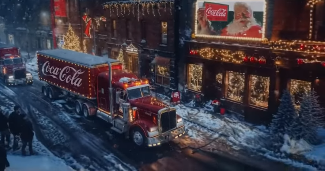 coca cola truck on the street